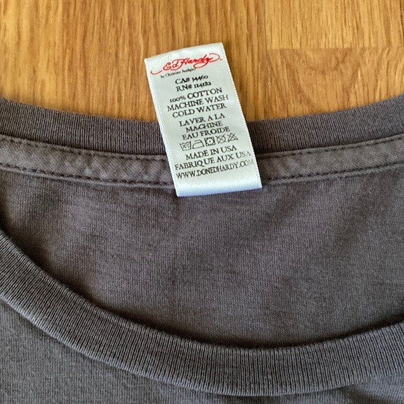 ❤️ Ed Hardy by Christian Audigier Tiger Logo Tee Size Large - Picture 4 of 10